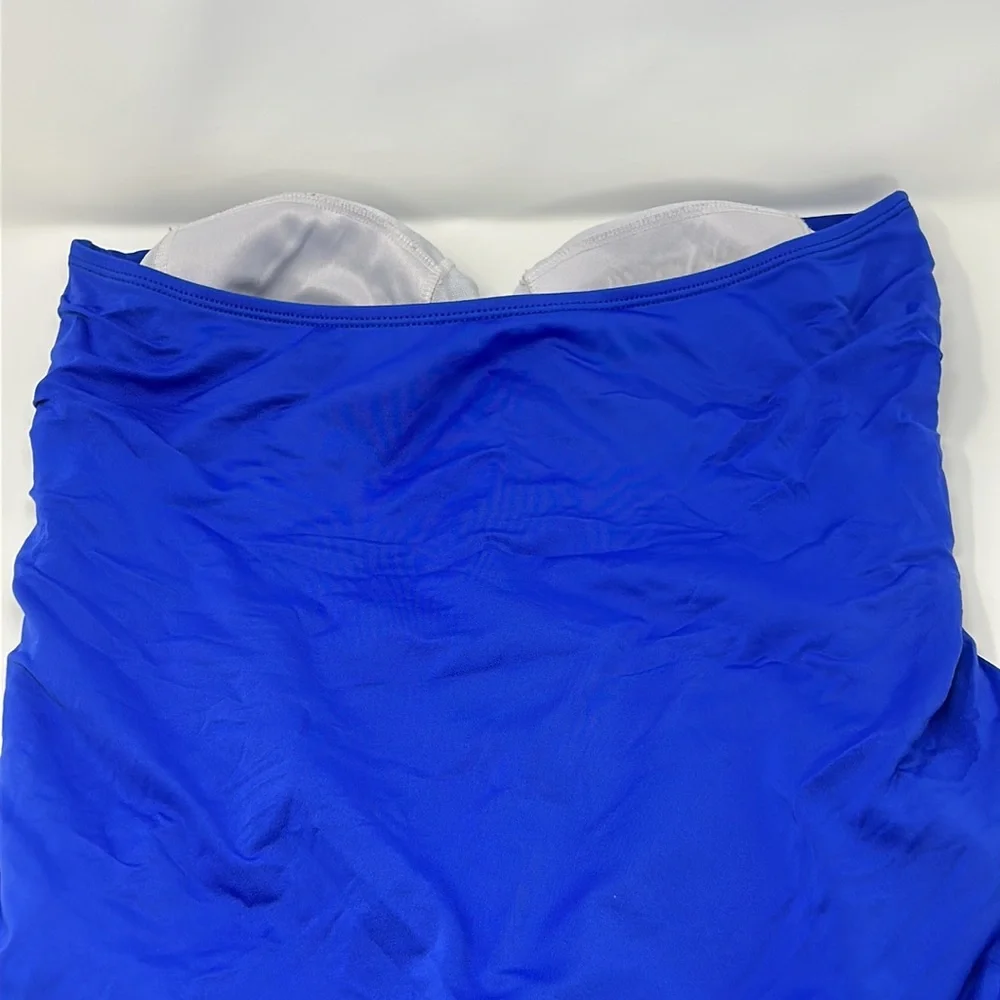 Merona Strapless Blue Swimsuit Dress Bathing Suit Size Medium